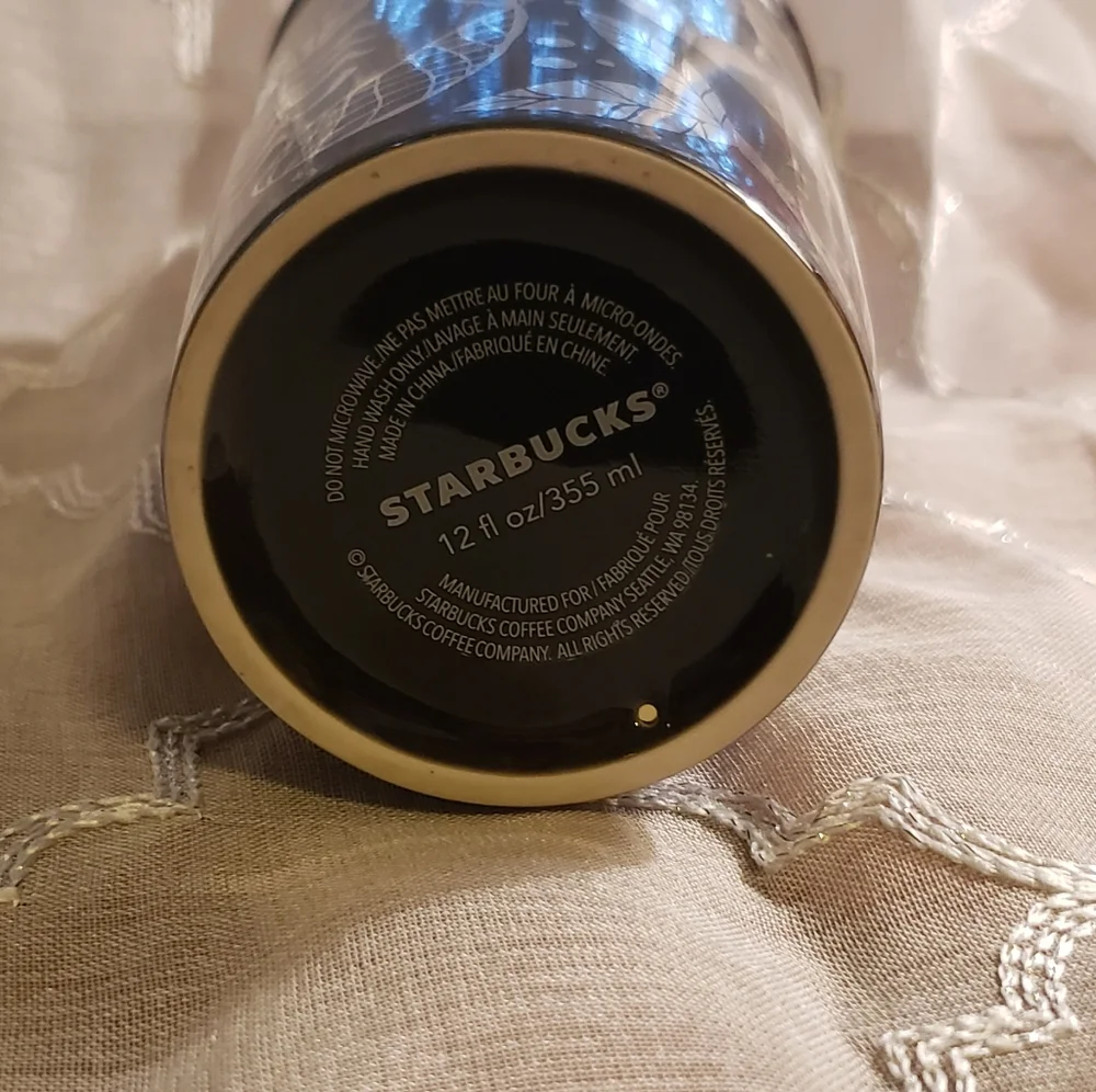 Starbucks 12 Oz. 2017 Anniversary Collection Siren Golden Mermaid Ceramic Tumble